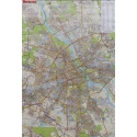 Warszawa 68x98cm. Mapa ścienna dwustronna.