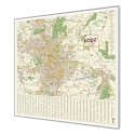 Łódź plan miasta 128x128 cm. Mapa magnetyczna.