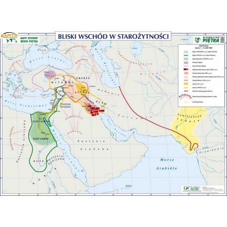 Bliski Wschód w starożytności/ Najstarsze Cywilizacje Świata 140x100cm. Mapa ścienna dwustronna.