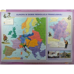 Europa w dobie Rewolucji Francuskiej/Europa w epoce absolutyzmu oświeconego 160x120cm. Mapa ścienna dwustronna.