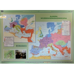 Europa wczesnośredniowieczna/Europa Karola Wielkiego 160x120cm. Mapa ścienna dwustronna.