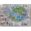 Europa. Wielkie cywilizacje średniowiecza - kultura i sztuka 166x114cm. Mapa ścienna.