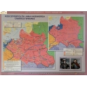 Rzeczpospolita Jana Kazimierza Odsiecz Wiednia/Rzeczpospolita w czasach Saskich 160x120cm. Mapa ścienna dwustronna.