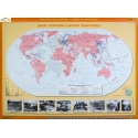 Świat podczas II wojny światowej 160x120cm. Mapa ścienna dwustronna.