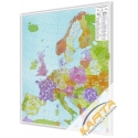 Europa Kodowa 95x112cm. Mapa do wpinania.