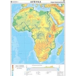 Afryka ogólnogeograficzna do ćwiczeń 110x150cm. Mapa magnetyczna.