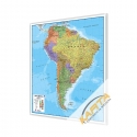 Ameryka Południowa polityczna 99x119cm. Mapa magnetyczna.