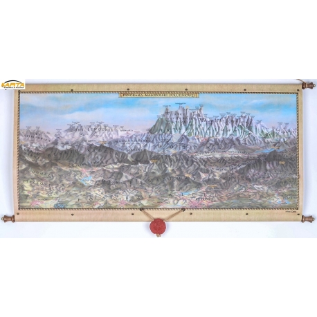 Małopolska Południowa i Tatry - Panorama 104x46cm. Mapa ścienna.