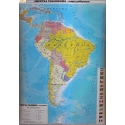 Ameryka Południowa polityczna 104x140cm. Mapa w ramie aluminiowej.