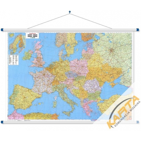 Europa Pol-drog. 170x120cm. Mapa ścienna