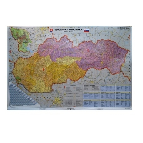 Słowacja Kodowa 140x100cm. Mapa scienna.