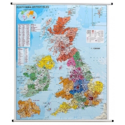 Wielka Brytania/Wyspy Brytyjskie kodowa 105x120cm. Mapa ścienna.