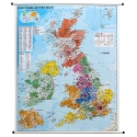 Wielka Brytania/Wyspy Brytyjskie kodowa 105x120cm. Mapa ścienna.