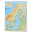Skandynawia/Europa Północna fizyczno-drogowa 80x102cm. Mapa ścienna.