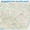Dolnośląskie krajoznawczo-drogowa 125x117 cm. Mapa ścienna.