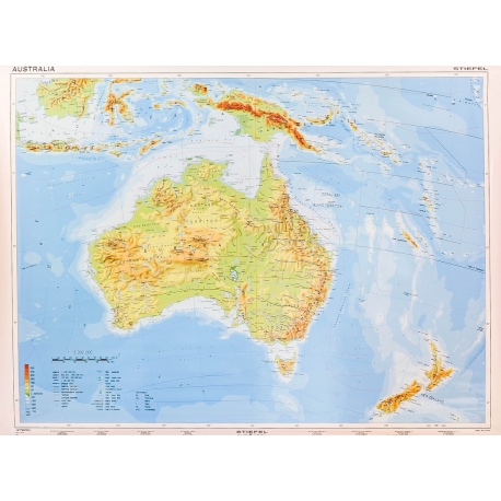 Australia Fizyczna 150x115cm. Mapa ścienna