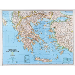 M-DR Grecja oraz poł. Albania Macedonia Mapa scienna 1:14 mln NG 82x60