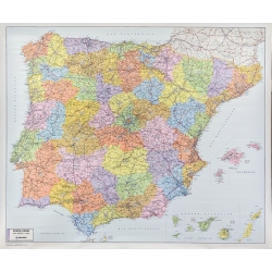 Hiszpania i Portugalia kodowa 110x90cm. Mapa ścienna.