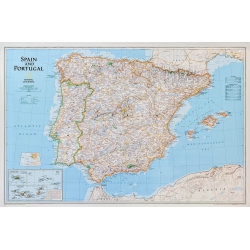 Hiszpania i Portugalia 88x55,5 cm. Mapa ścienna.