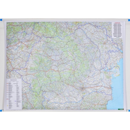 Rumunia,Mołdawia Drog.125x95cm. Mapa ścienna