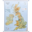 Wyspy Brytyjskie fizyczno-drogowa 100x111cm. Mapa ścienna.