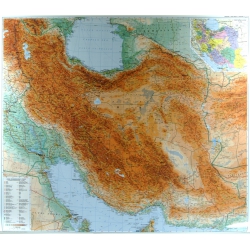 Iran fizyczno-drogowa 100x88cm. Mapa ścienna.