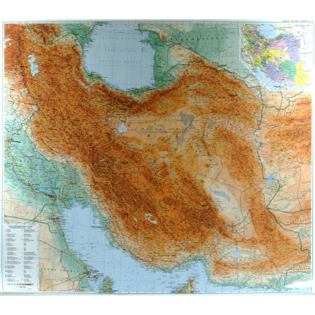 Iran fizyczno-drogowa 100x88cm. Mapa ścienna.