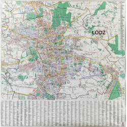 Łódź 128x128 cm. Mapa ścienna.