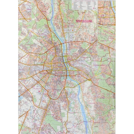 M-DR Warszawa 1:26 tys. Jokart Mapa ścienna 88x120cm