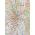 Warszawa plan miasta 88x120 cm. Mapa ścienna.