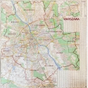 Warszawa 182x182 cm. Mapa ścienna.