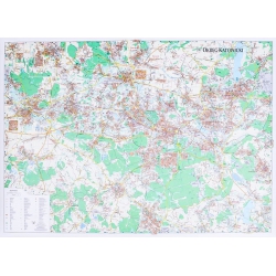 Okręg Katowicki 132x94cm. Mapa ścienna