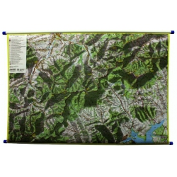 Beskid Żywiecki 104x70 cm. Mapa ścienna.