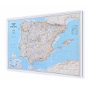 Hiszpania i Portugalia 88x55,5 cm. Mapa w ramie aluminiowej.