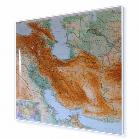 Narożnik mapy Iraku, Iranu, Azerbejdżanu, Turkmenistanu, Pakistanu, Afganistanu, Kirgistanu, Kataru, Kuwejtu i pozostałych obsza