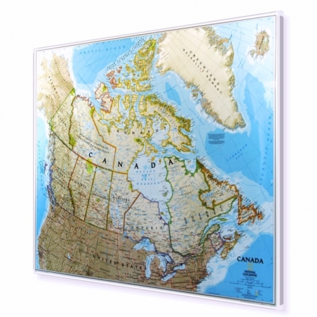 Kanada 105x83 cm. Mapa w ramie aluminiowej.