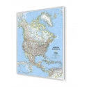 Ameryka Północna polityczna 96x118cm. Mapa w ramie aluminiowej.