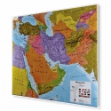 Bliski Wschód polityczna 118x98cm. Mapa w ramie aluminiowej.