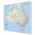 Australia polityczna 81x70cm. Mapa w ramie aluminiowej.