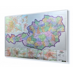 Austria Kodowa 12x87 cm. Mapa magnetyczna.