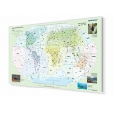 Świat - Krainy zoogeograficzne 160x120cm. Mapa magnetyczna.