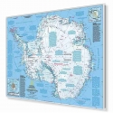 Antarktyda fizyczna 160x120cm. Mapa magnetyczna.