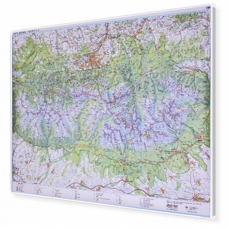 Tatry Polskie i Słowackie 154x110cm. Mapa magnetyczna.