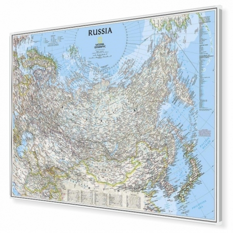 Rosja, państwa niepodległe i byłego ZSRR  84x60,5cm. Mapa magnetyczna.