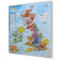 Wyspy Brytyjskie/Wielka Brytania Kodowe 105x120cm. Mapa magnetyczna.
