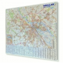 Wrocław - plan miasta 135x127cm. Mapa magnetyczna.