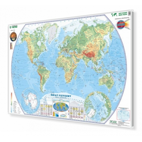 Świat Fizyczny 1:28 mln. Pi Mapa