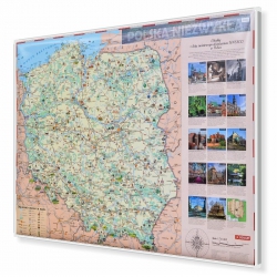 Polska Niezwykła dla dzieci 144x98cm. Mapa do wpinania.