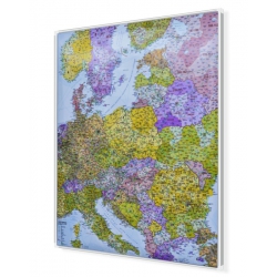 Europa środkowa kodowa 148x192cm. Mapa w ramie aluminiowej.